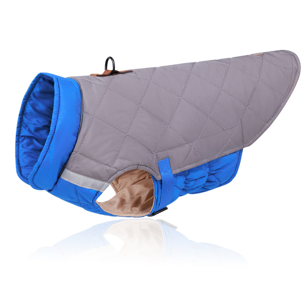 Quilted Reflective Dog Coat for Warm Winter Outdoor Walks