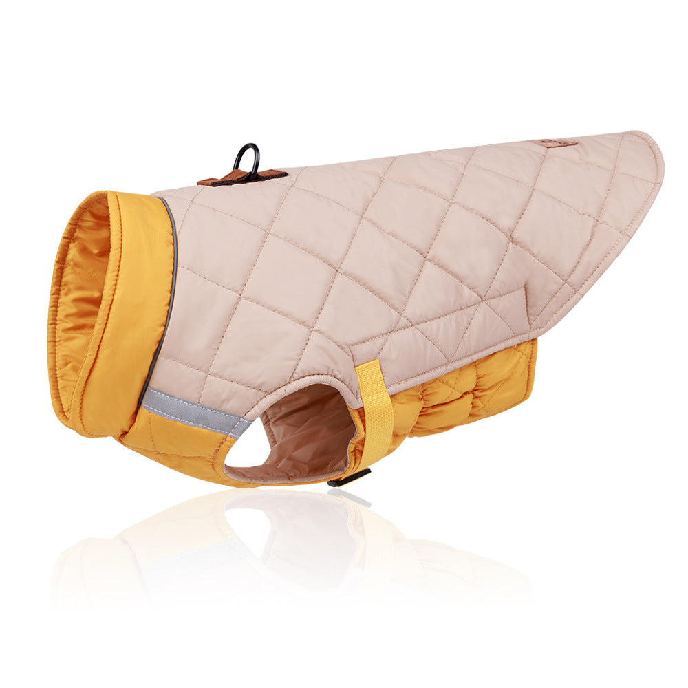 Quilted Reflective Dog Coat for Warm Winter Outdoor Walks