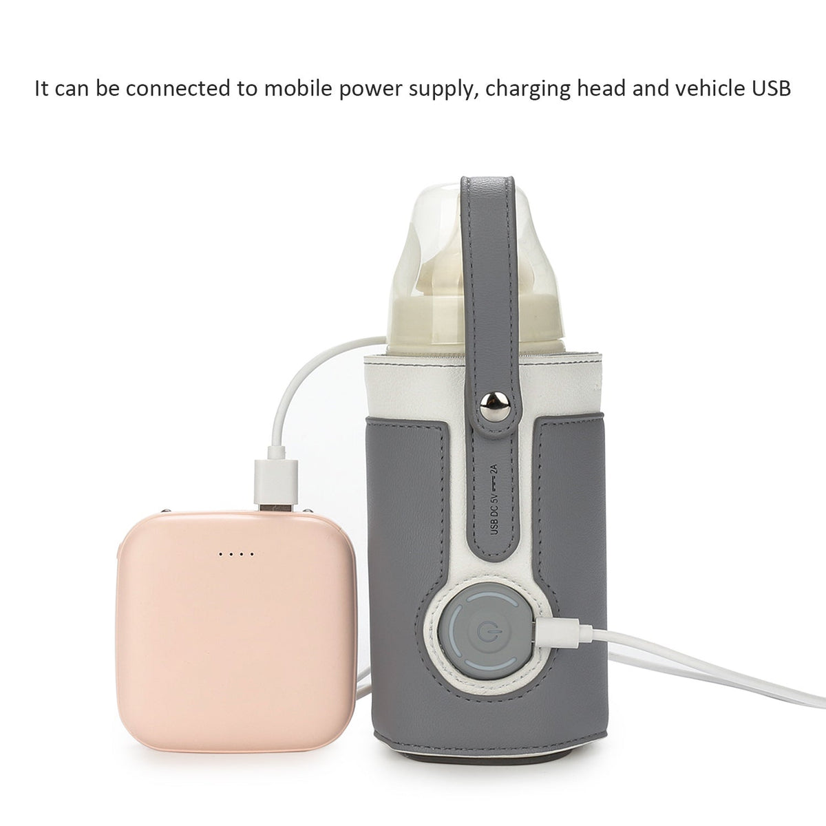 Portable Baby Bottle Warmer Sleeve With USB Heating