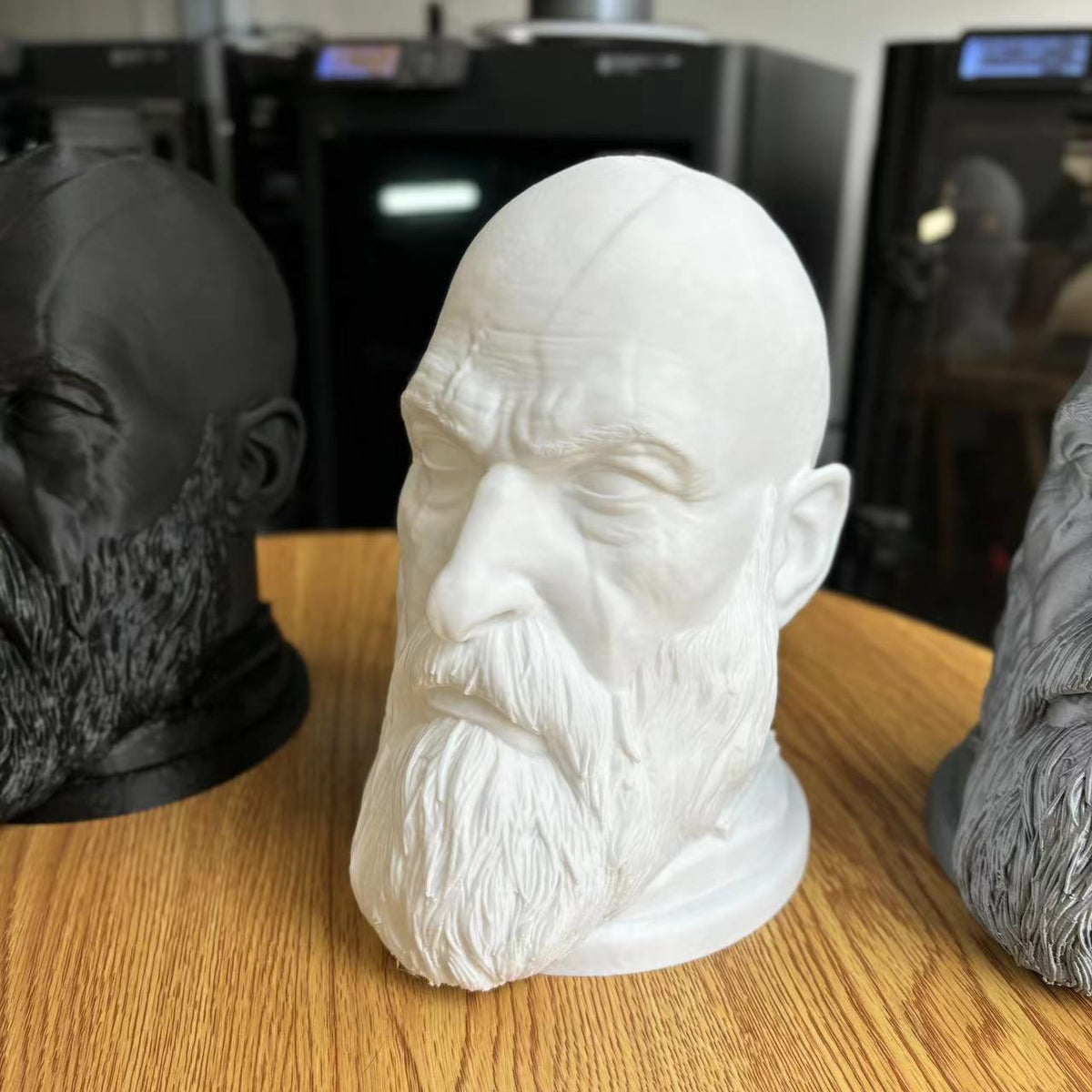 Warrior Head Headphone Stand for Gaming Desk Decor