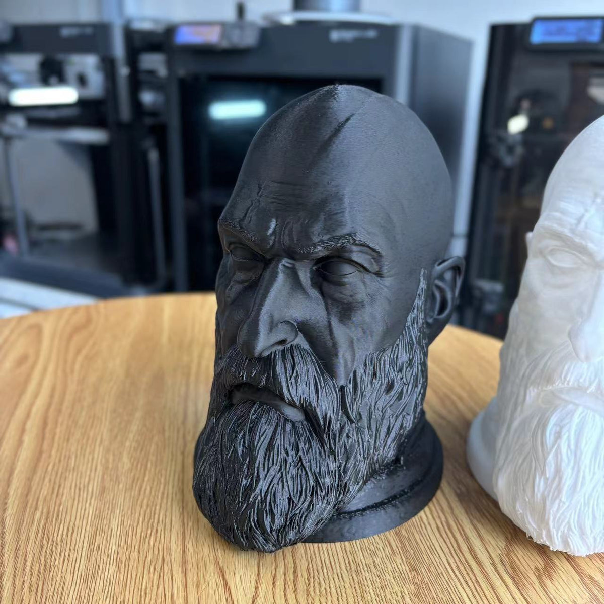 Warrior Head Headphone Stand for Gaming Desk Decor