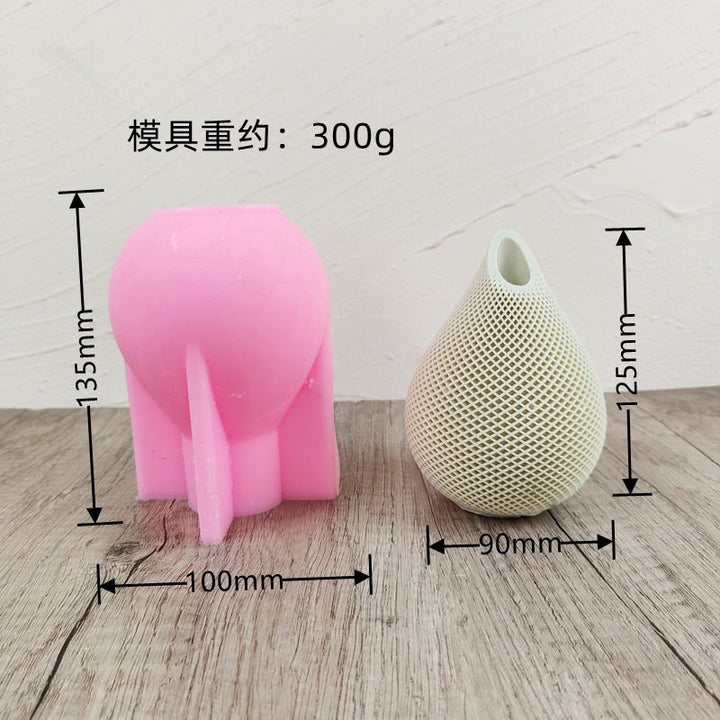 Water Drop Vase Silicone Mold for DIY Casting Decor
