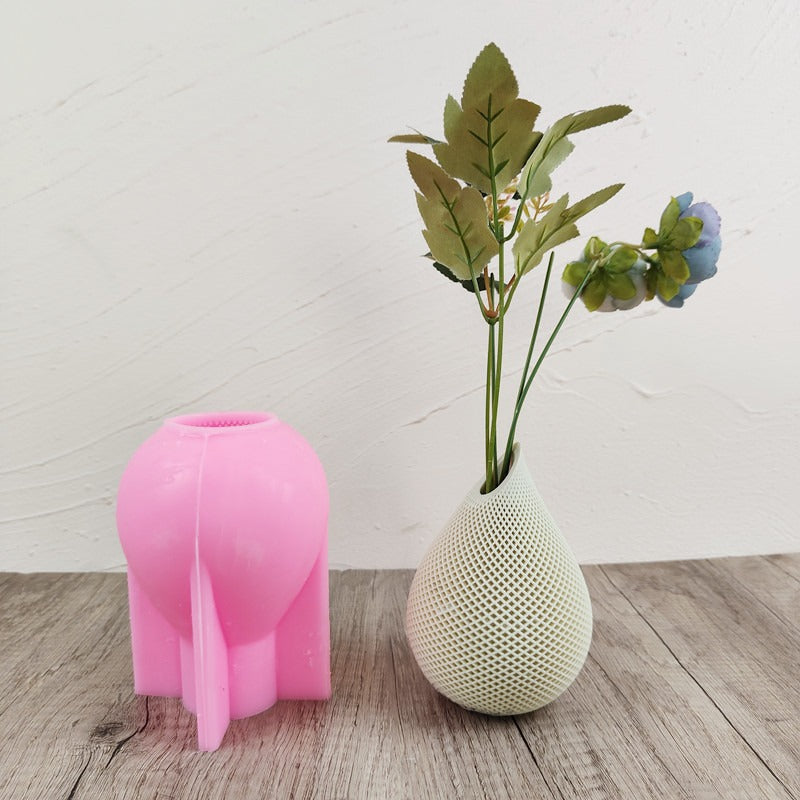 Water Drop Vase Silicone Mold for DIY Casting Decor