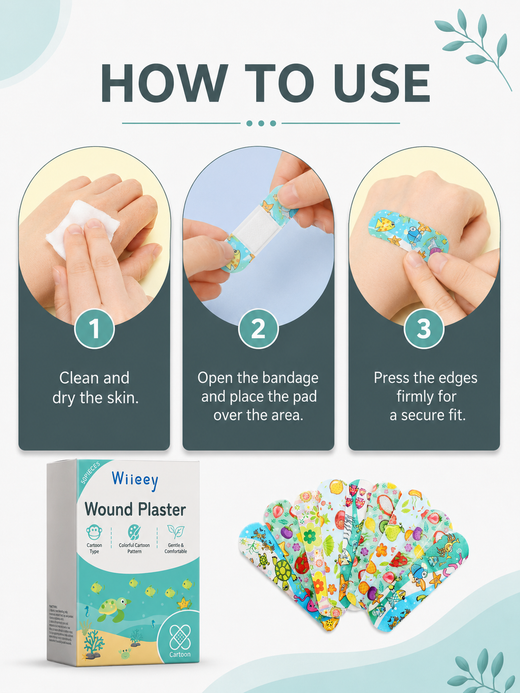Waterproof Cartoon Bandages for Kids – Stays On Through
