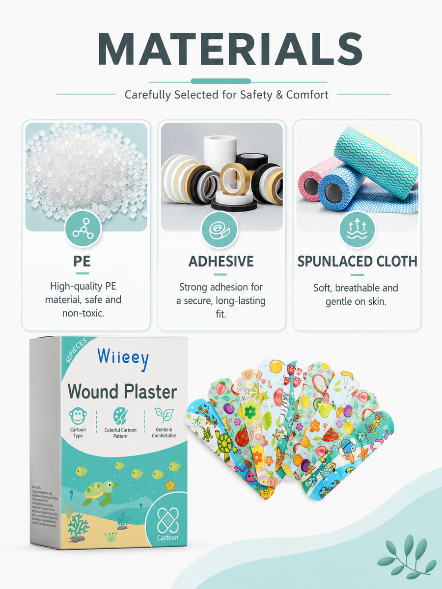 Waterproof Cartoon Bandages for Kids – Stays On Through