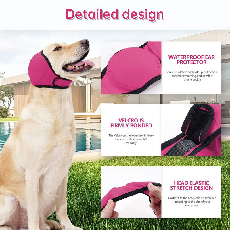 Waterproof Dog Ear Muffs for Calm Grooming & Swimming