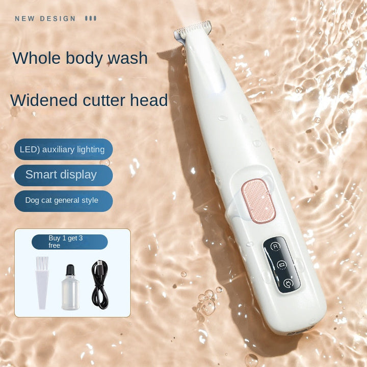 Waterproof Pet Paw Trimmer With LED Light & Display