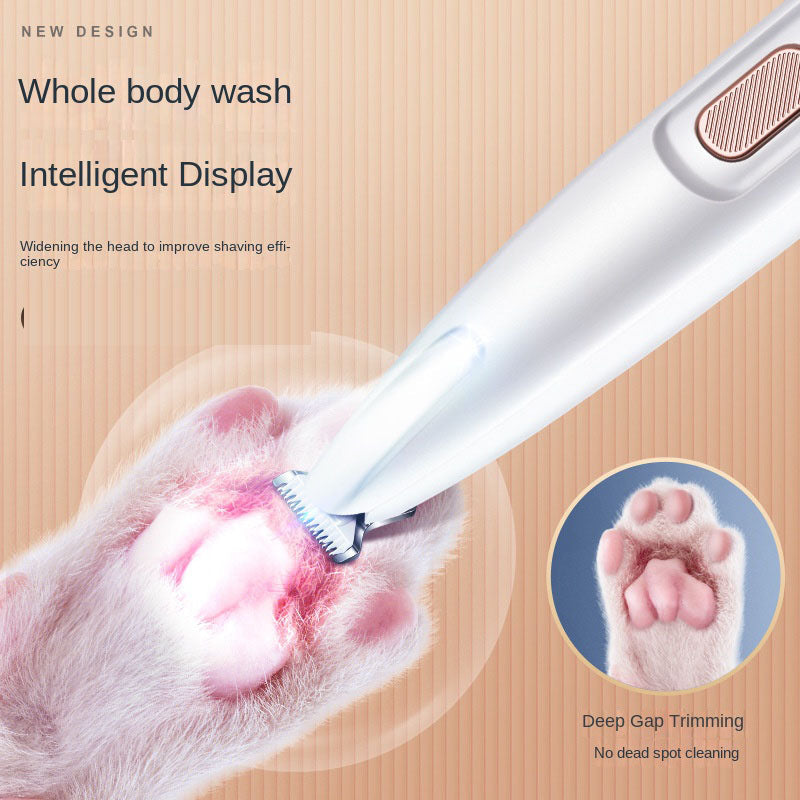 Waterproof Pet Paw Trimmer With LED Light & Display