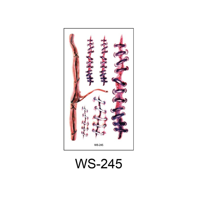 Halloween Scar Temporary Tattoos for Horror Effects