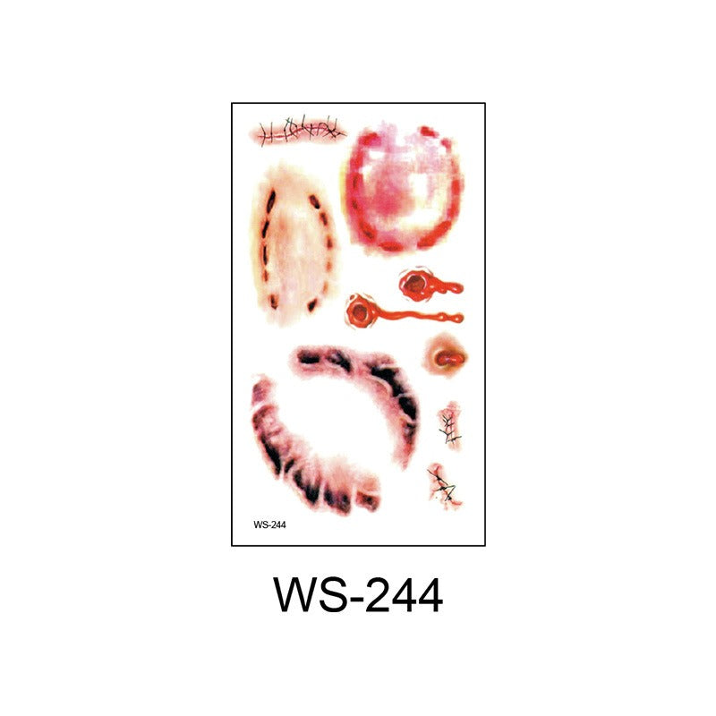 Halloween Scar Temporary Tattoos for Horror Effects