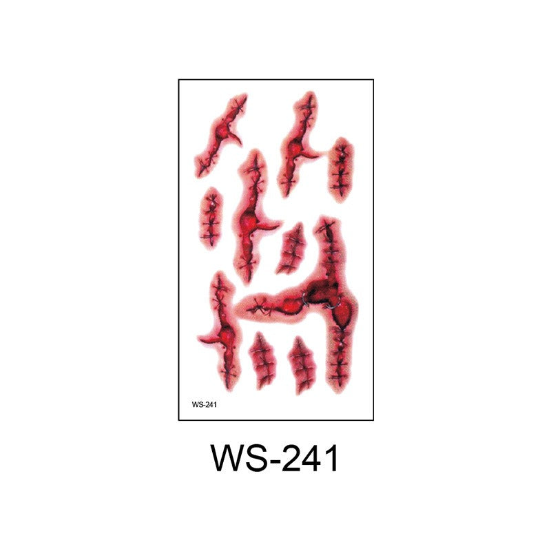 Halloween Scar Temporary Tattoos for Horror Effects