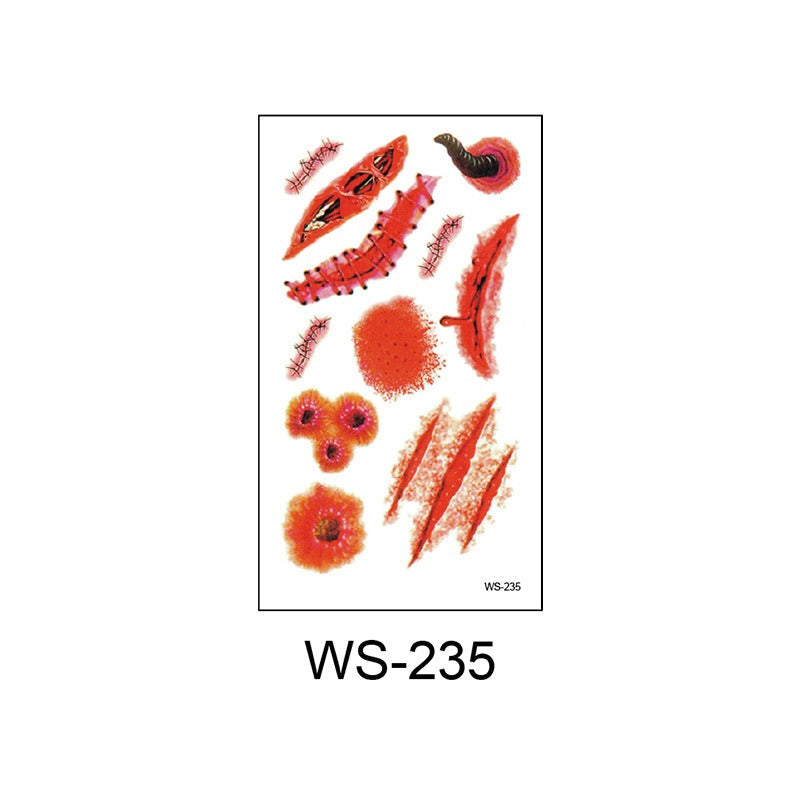 Halloween Scar Temporary Tattoos for Horror Effects