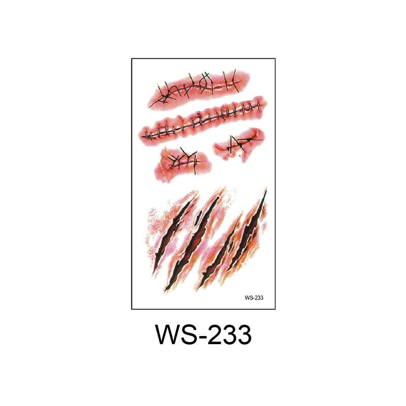 Halloween Scar Temporary Tattoos for Horror Effects