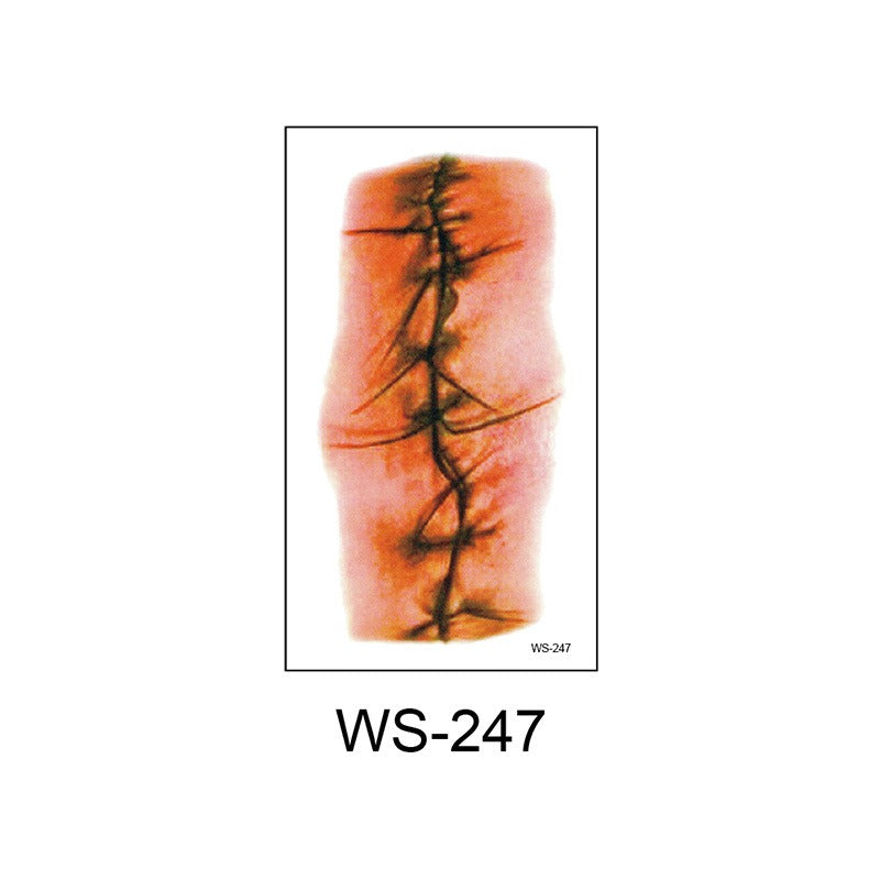 Halloween Scar Temporary Tattoos for Horror Effects