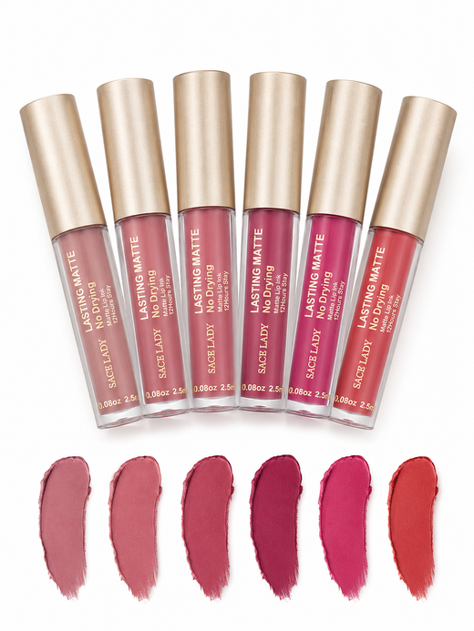 Waterproof Liquid Matte Lipstick Kit — 6 Long-Wear Shades