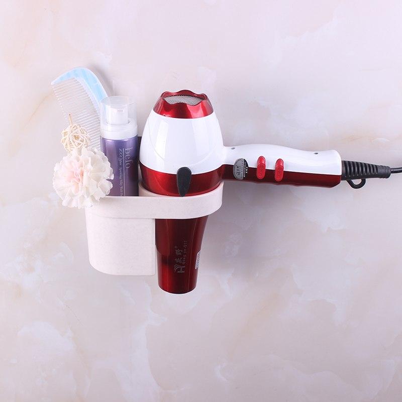 Wall Mounted Hair Dryer Holder, No-Drill Bathroom Rack