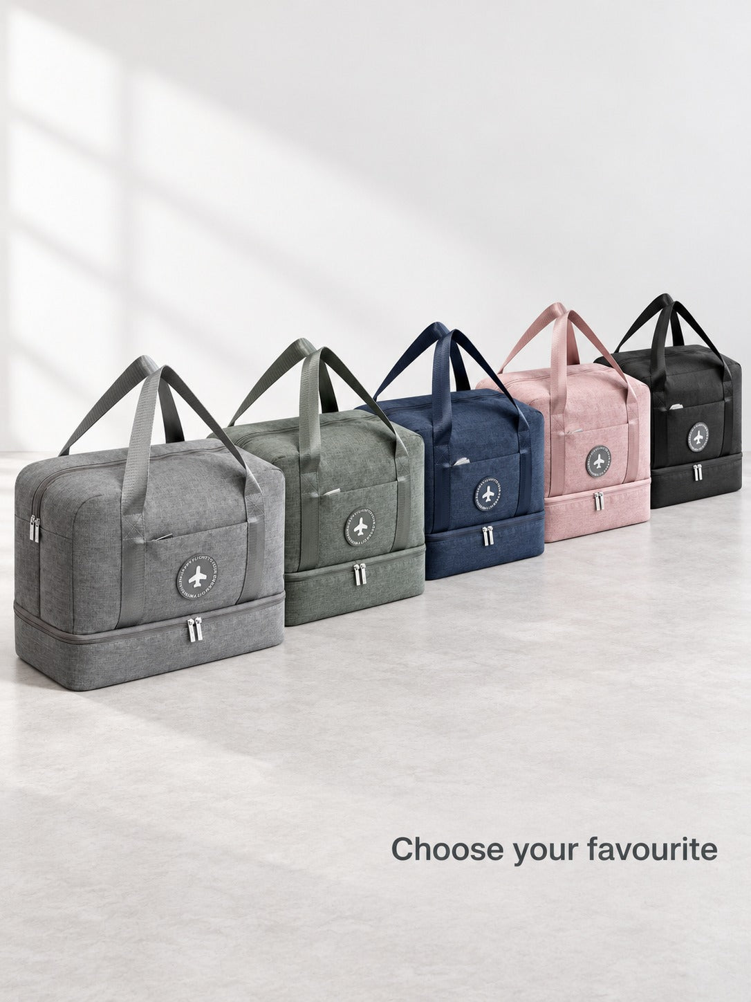 Waterproof Travel Duffle Bag with Separate Shoe Compartment