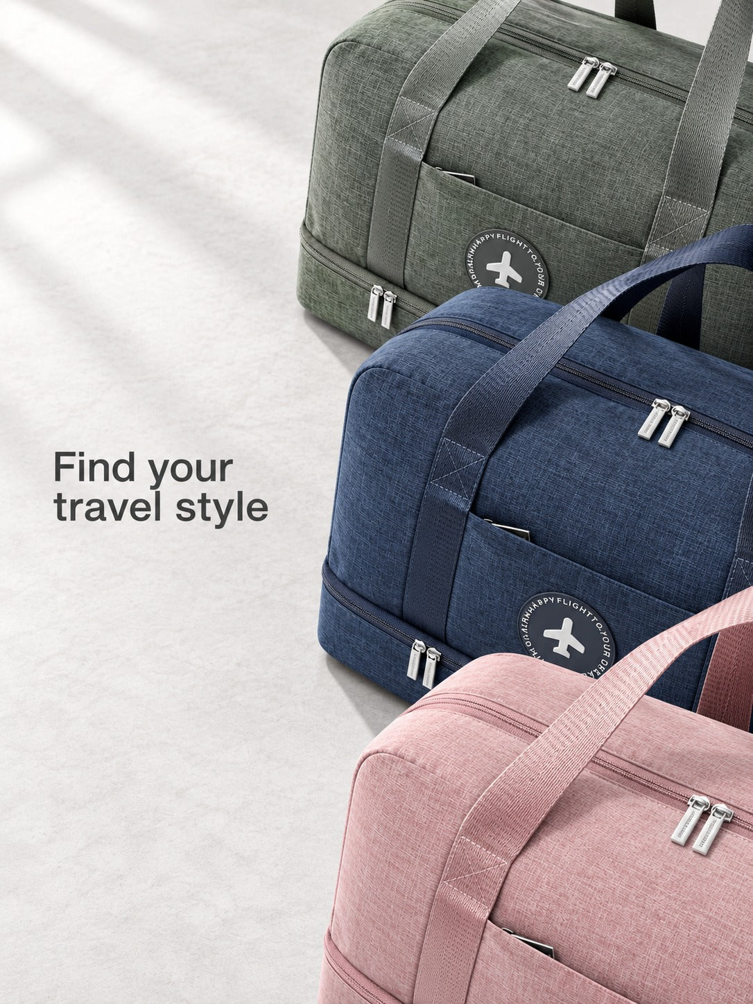 Waterproof Travel Duffle Bag with Separate Shoe Compartment