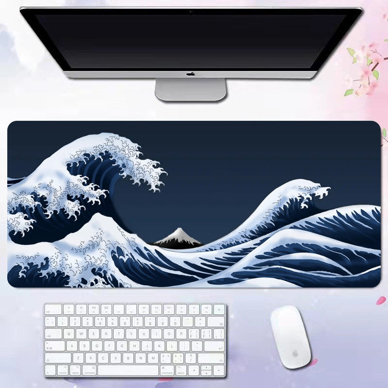 Oversized Japanese Wave Gaming Mouse Pad & Desk Mat