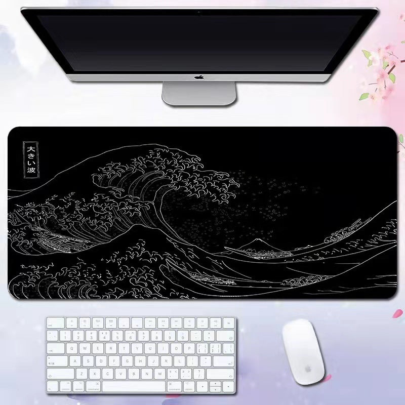 Oversized Japanese Wave Gaming Mouse Pad & Desk Mat