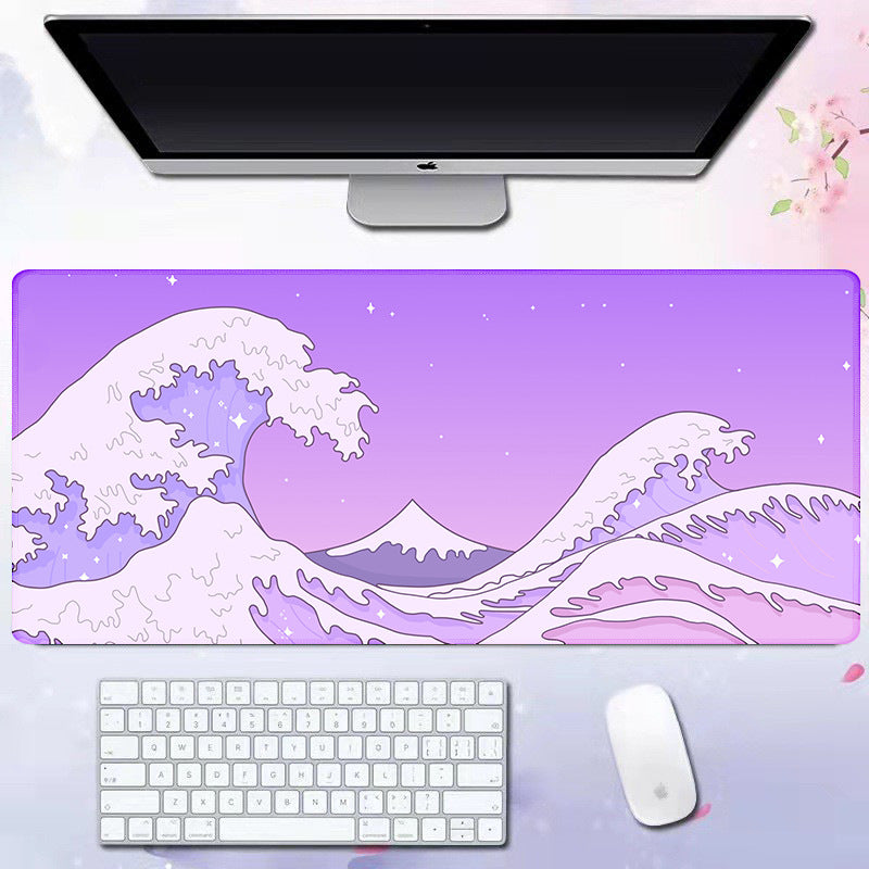 Oversized Japanese Wave Gaming Mouse Pad & Desk Mat