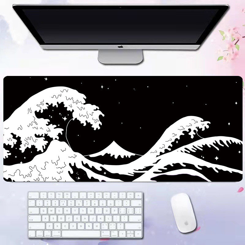 Oversized Japanese Wave Gaming Mouse Pad & Desk Mat