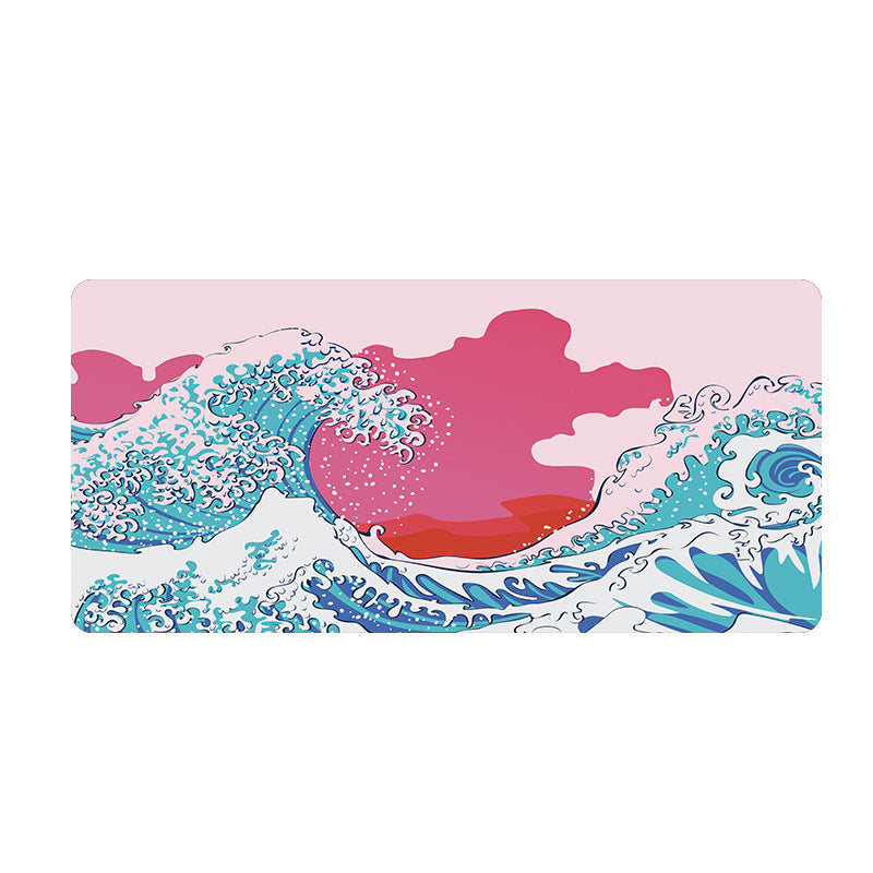 Oversized Japanese Wave Gaming Mouse Pad & Desk Mat