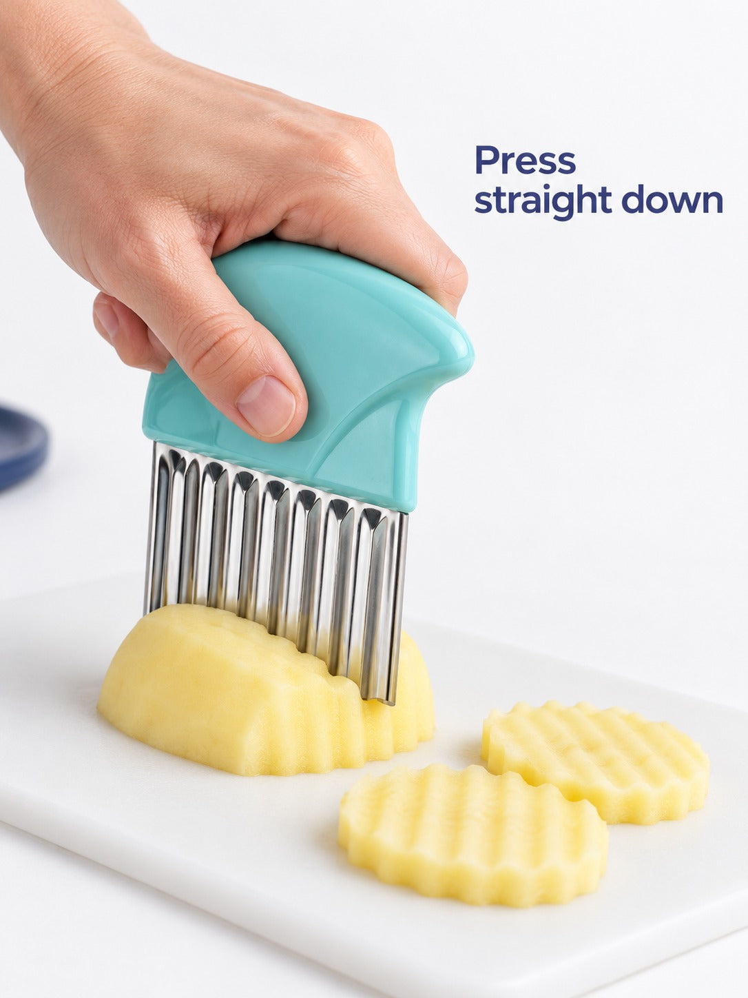 Wave Potato Cutter for Crinkle-Cut Fries and Veggies