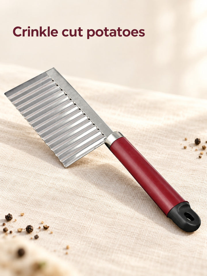 Wavy Stainless Steel Potato Cutter for Crinkle Fries
