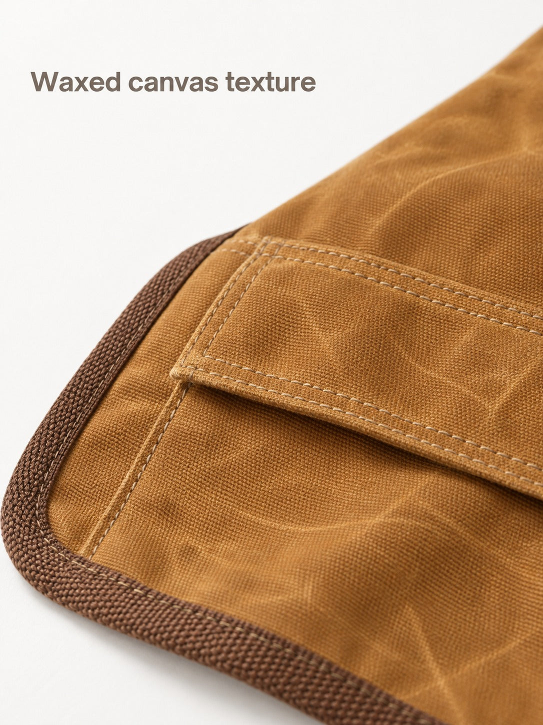 Waxed Canvas Carpenter Apron with Tool Pockets & Straps