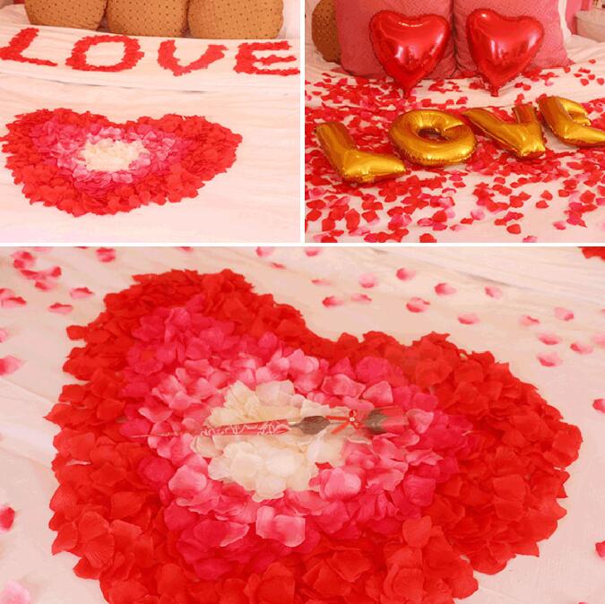 Artificial Rose Petals for Romantic Wedding Decorations