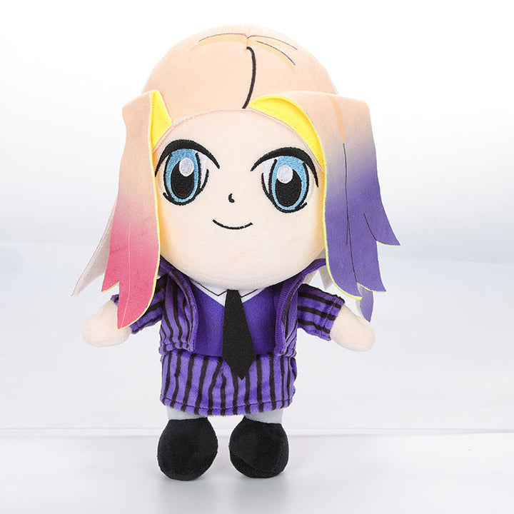 Gothic Plush Doll Set for Distinctive Shelf Display