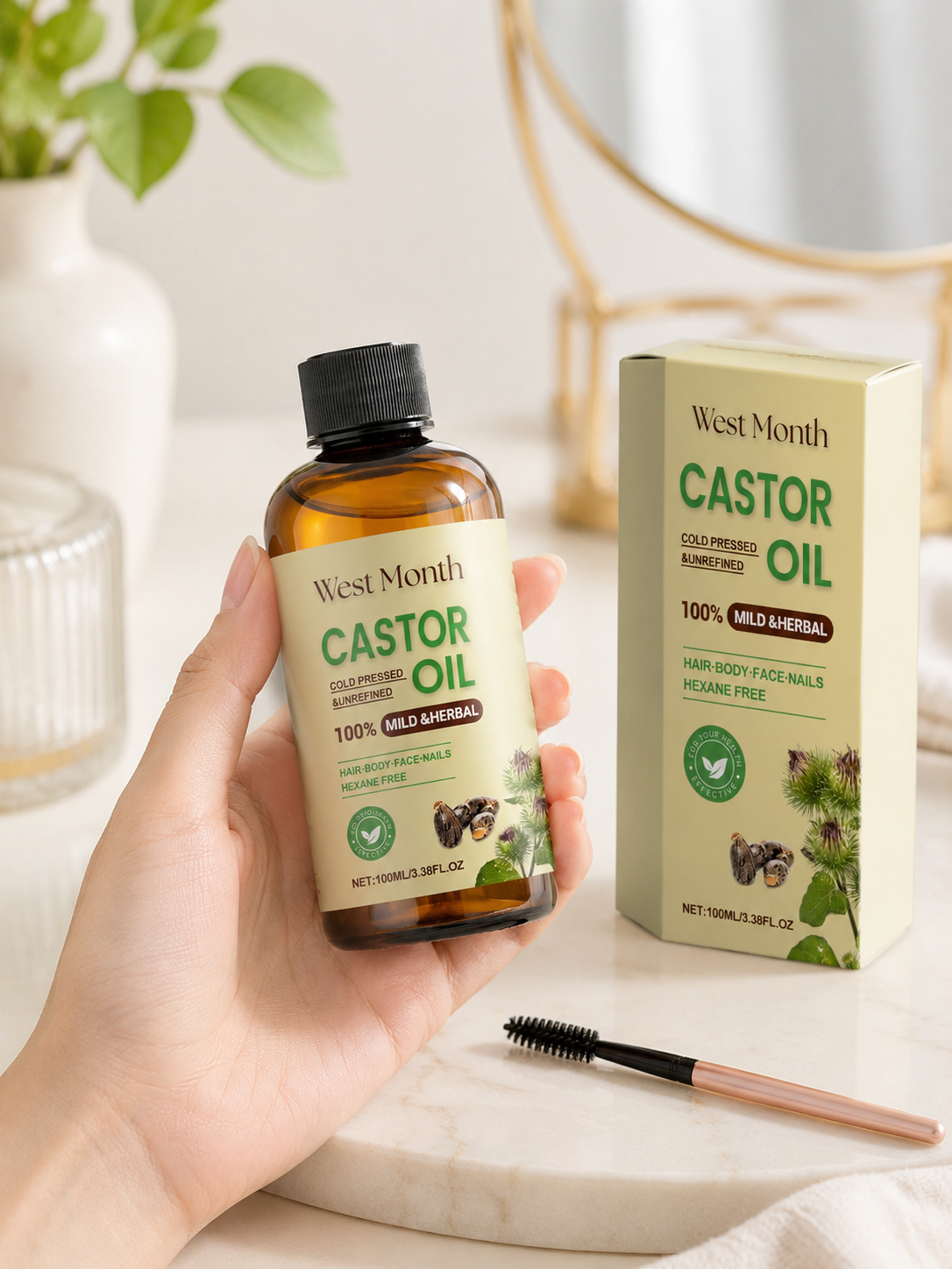 Castor Oil for Hair, Lashes & Brows – Fuller, Healthier in Weeks