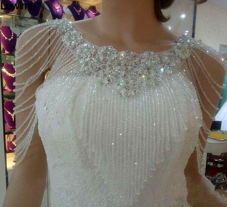 White Crystal Bridal Bolero for Wedding Gowns