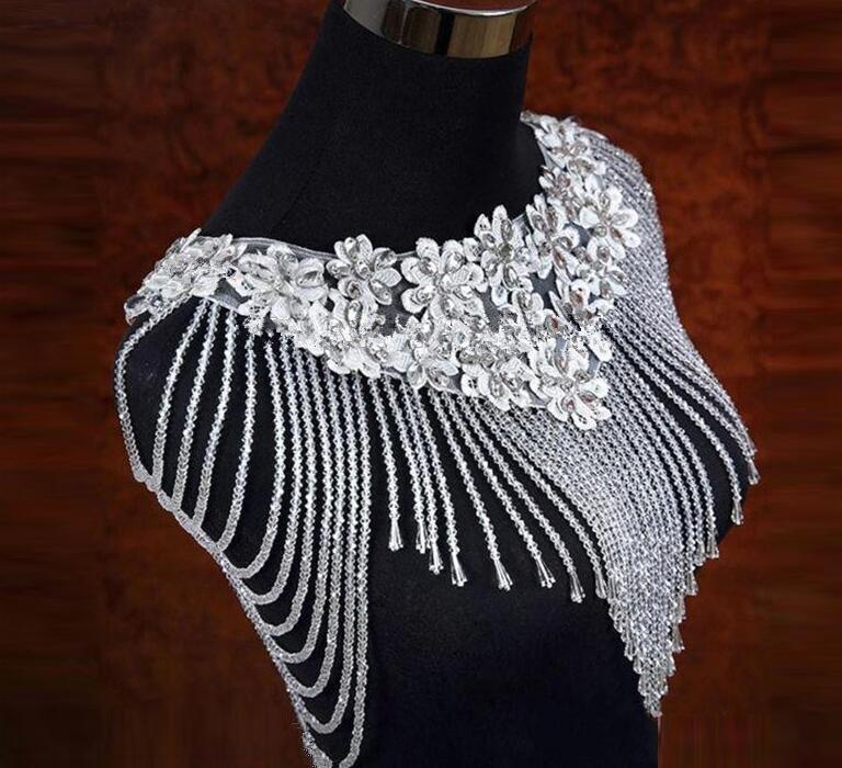 White Crystal Bridal Bolero for Wedding Gowns