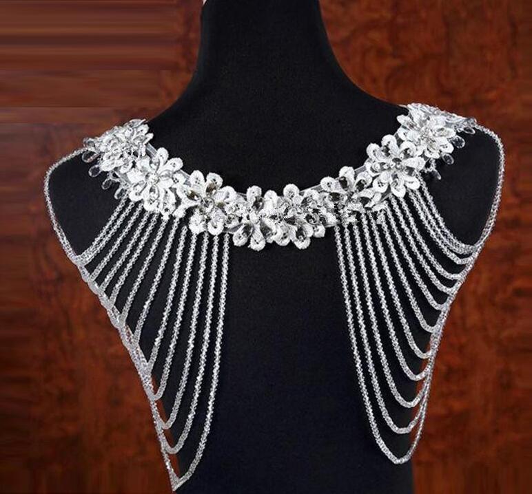 White Crystal Bridal Bolero for Wedding Gowns