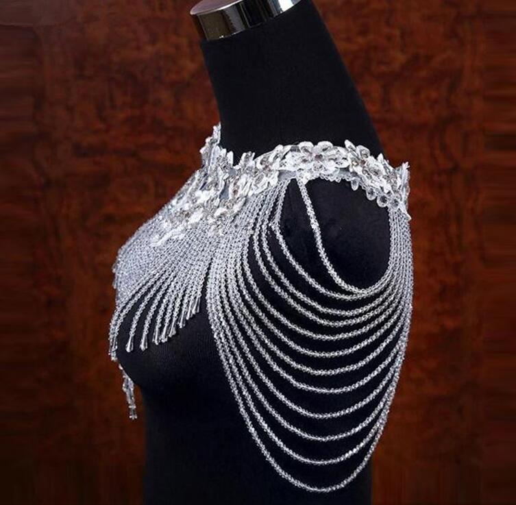 White Crystal Bridal Bolero for Wedding Gowns