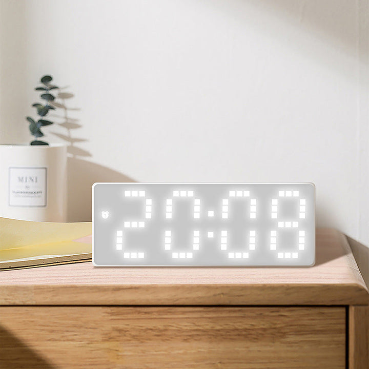 Mirrored Digital Alarm Clock With Easy-Read Display