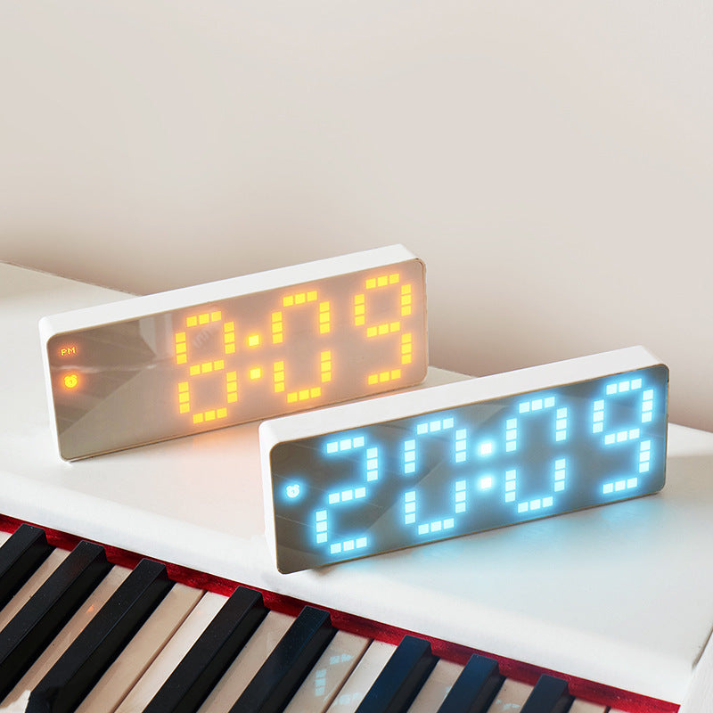 Mirrored Digital Alarm Clock With Easy-Read Display
