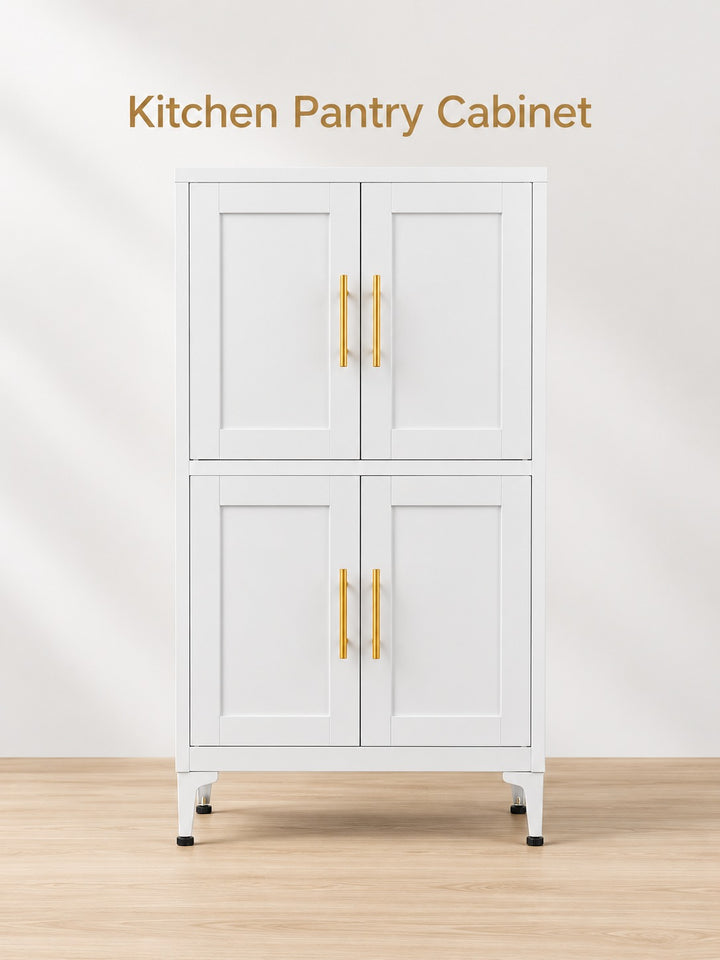 Kitchen Pantry Storage Cabinet with Doors and Shelves