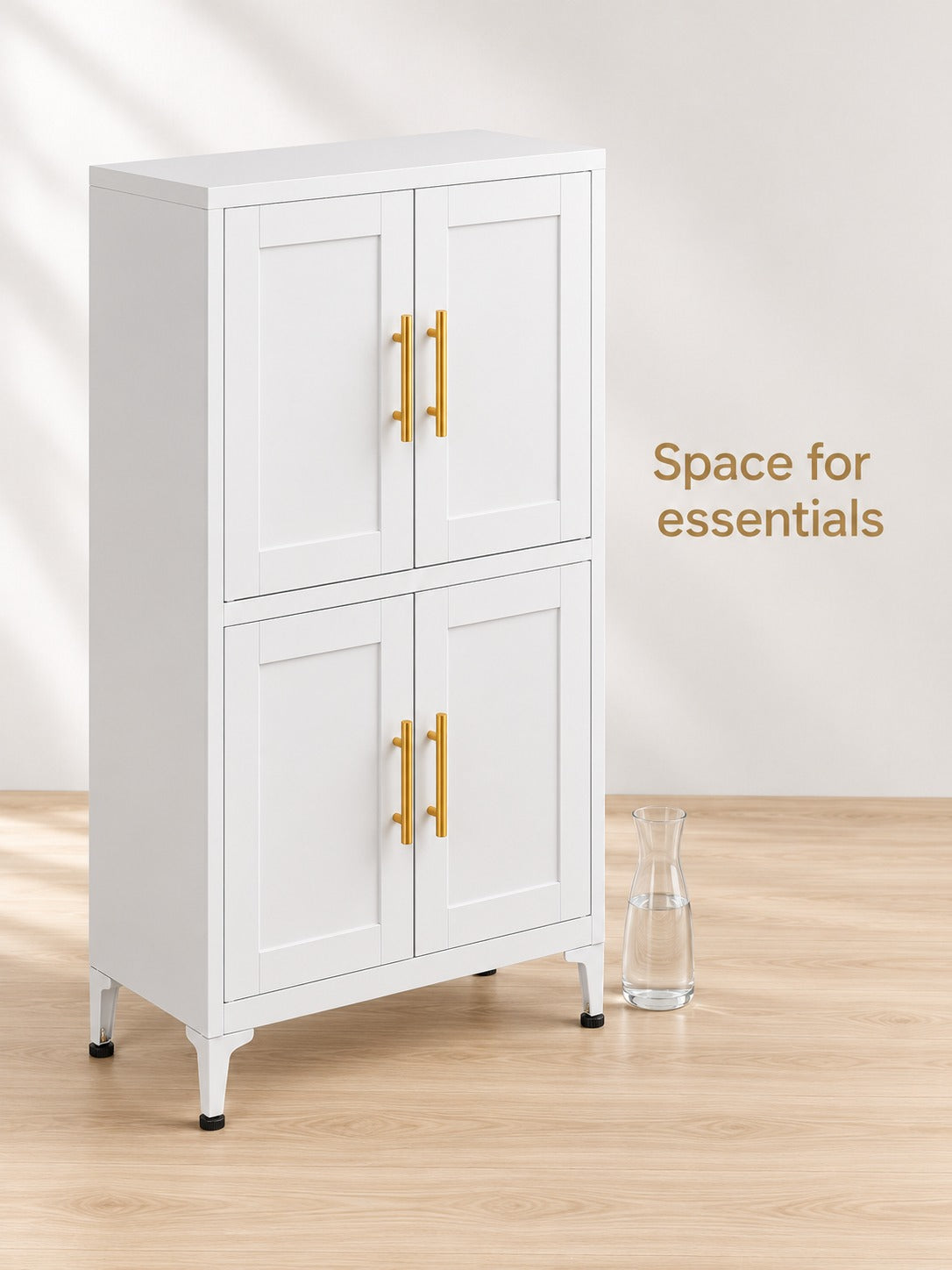Kitchen Pantry Storage Cabinet with Doors and Shelves
