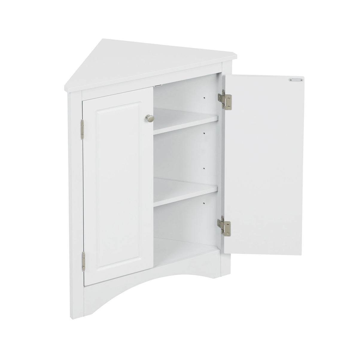 Corner Bathroom Storage Cabinet with Adjustable Shelves