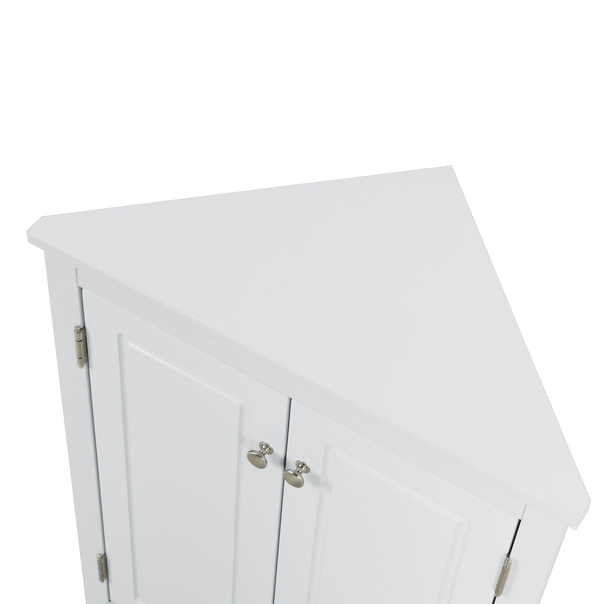 Corner Bathroom Storage Cabinet with Adjustable Shelves