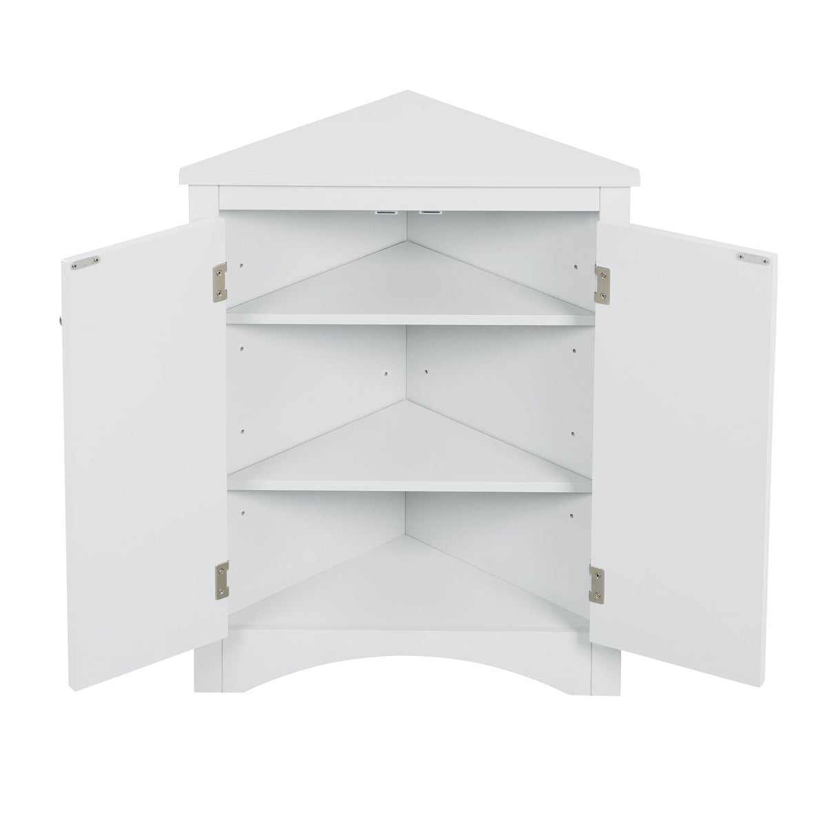 Corner Bathroom Storage Cabinet with Adjustable Shelves