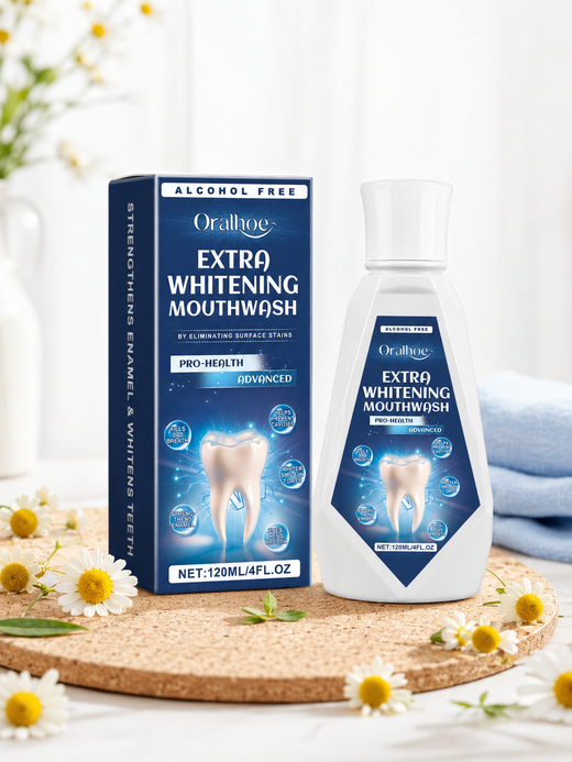 Whitening Mouthwash — Brighter Smile, Stronger Enamel in 3