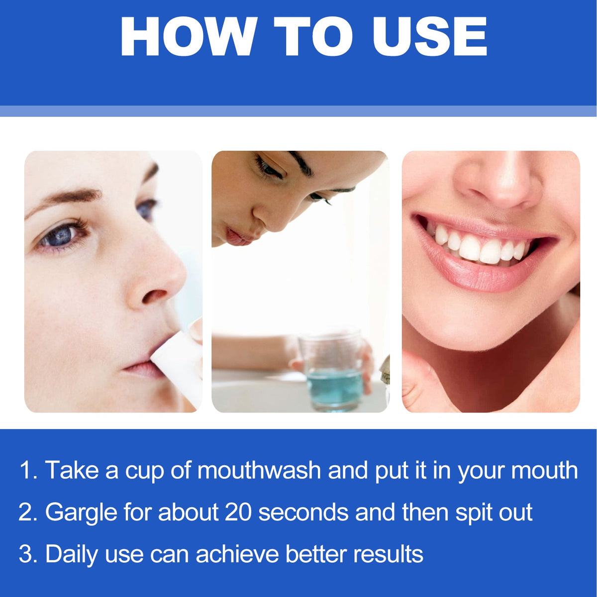 Whitening Mouthwash for Fresh Breath & Cleaner-Looking Teeth