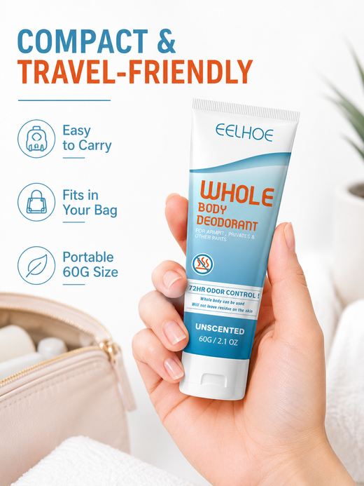 Whole Body Deodorant Cream - 72HR Odor Control, No Residue