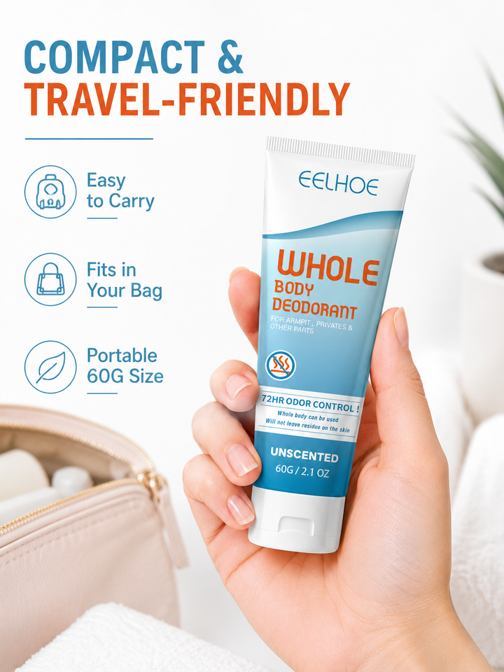 Whole Body Deodorant Cream - 72HR Odor Control, No Residue