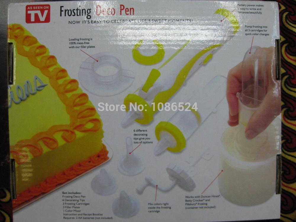 Battery Cake Decorating Pen Set with 6 Tips and 3 Colors