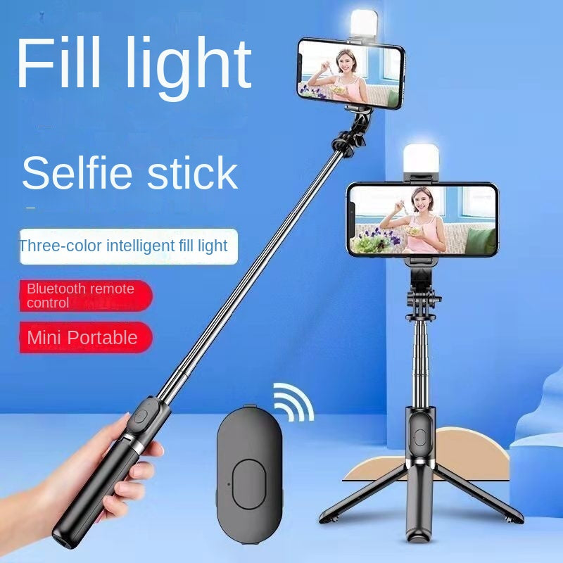 Selfie Stick with Fill Light and Bluetooth Remote